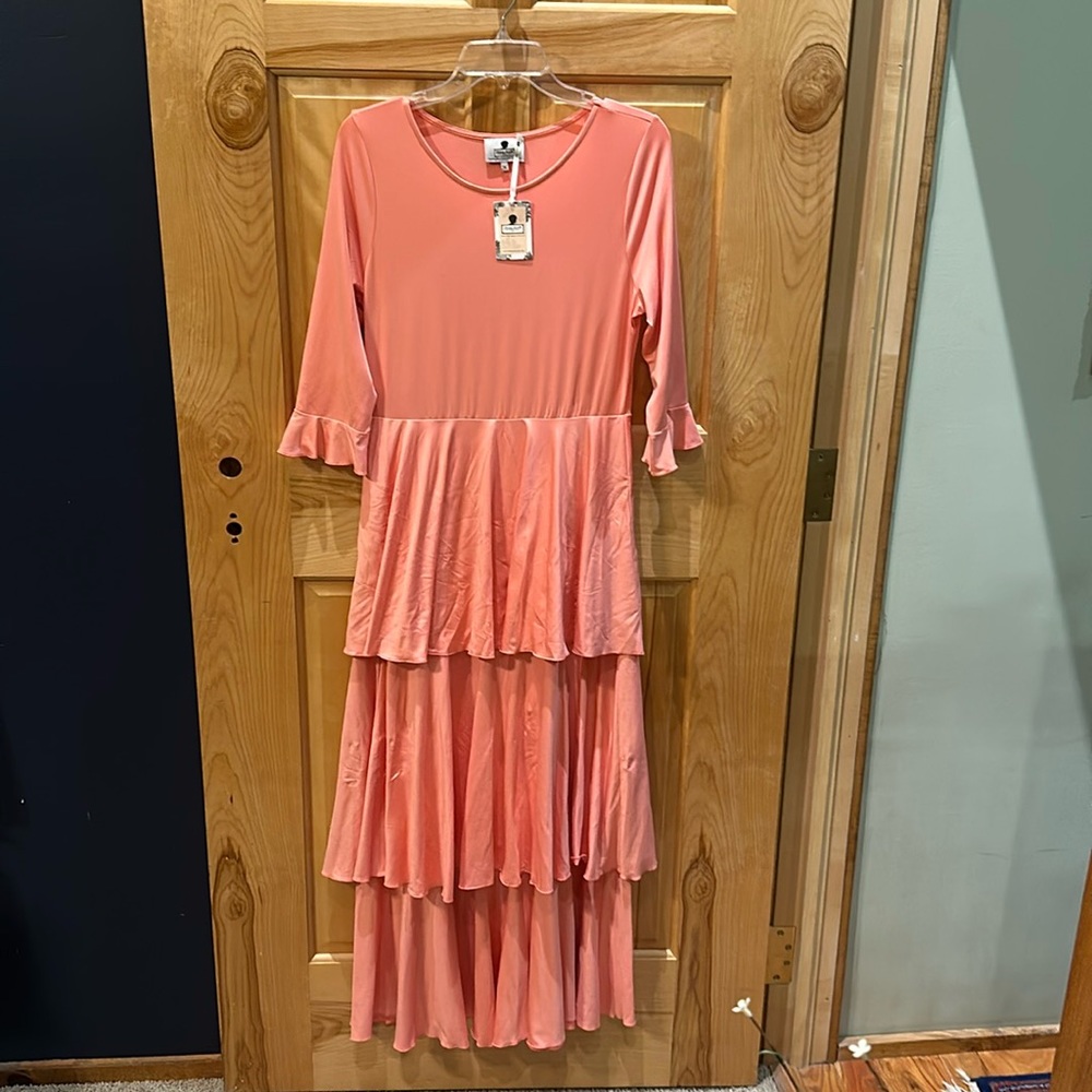 Dainty Jewells Coral Layered Dress